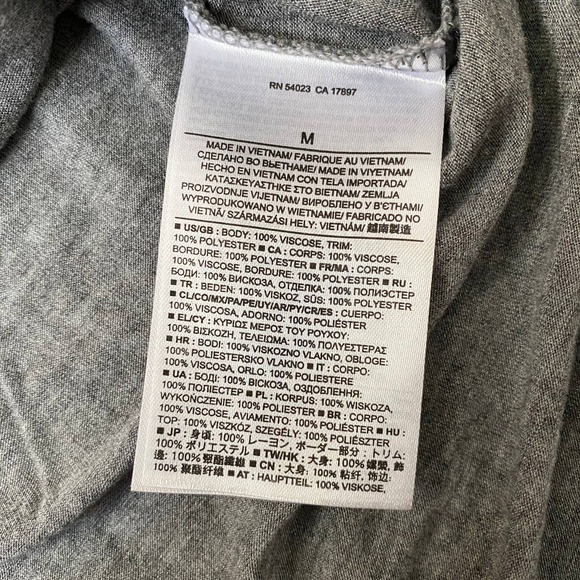 Banana Republic Sleeveless Blouse Gray Mesh Sheer Cutout Womens Sz Medium - Picture 8 of 8